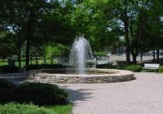 The fountain at Joe D. Dennis Park